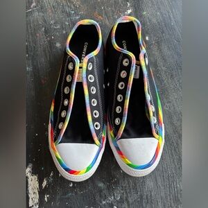 converse chuck taylor low rainbow pride shoes canvas